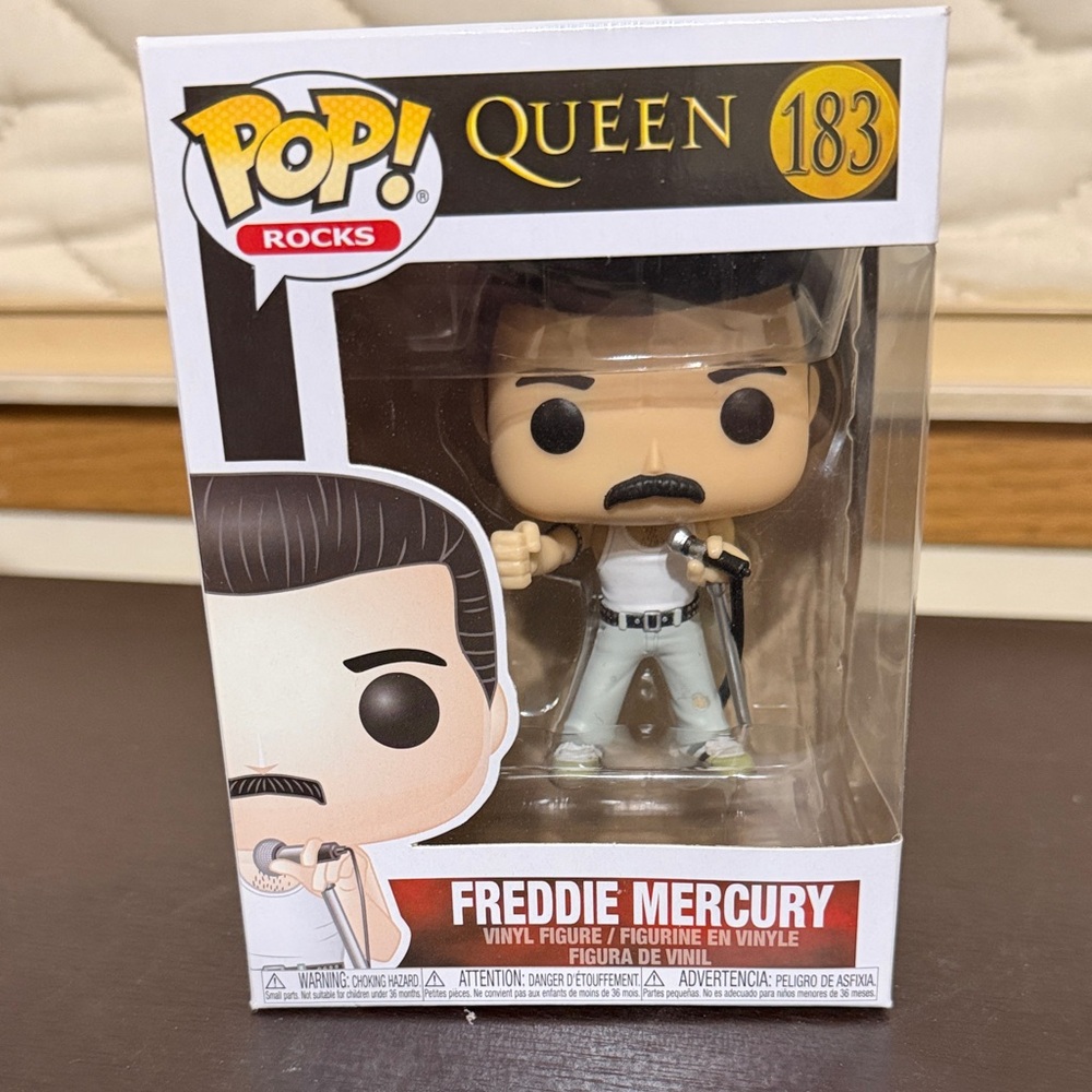 Funko Pop! Rocks Freddie Mercury Action Figure - White and Black